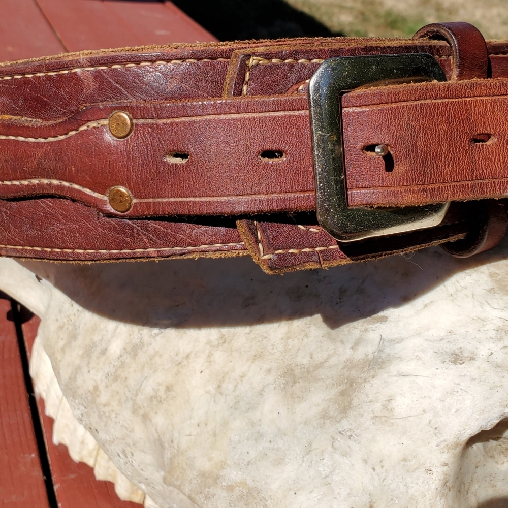 Vintage Western Style, LeatherGun Belt (Belt Only)